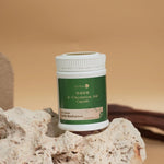 B-Circulation_Aid_capsules_jar_on_textured_stone_surface